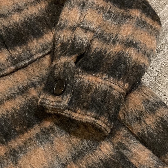 7 FOR ALL MANKIND Plaid Sherpa Duster - Picture 5 of 10